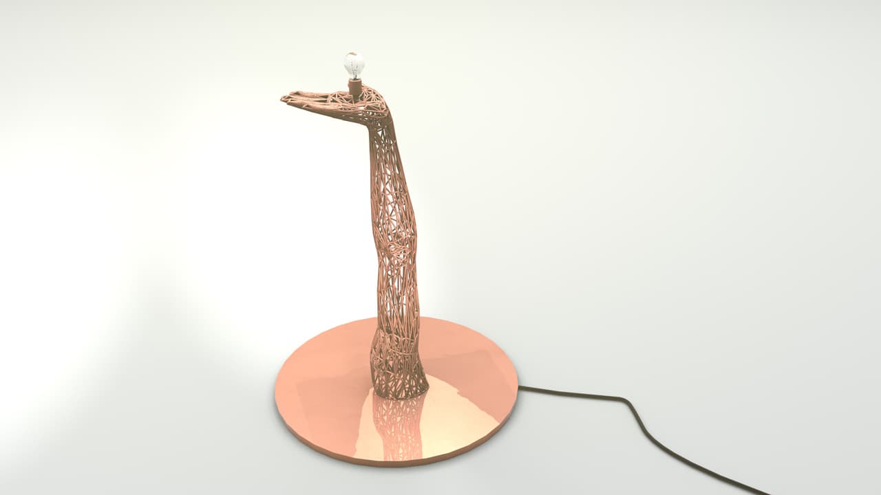 Copper Mesh Hand Lamp