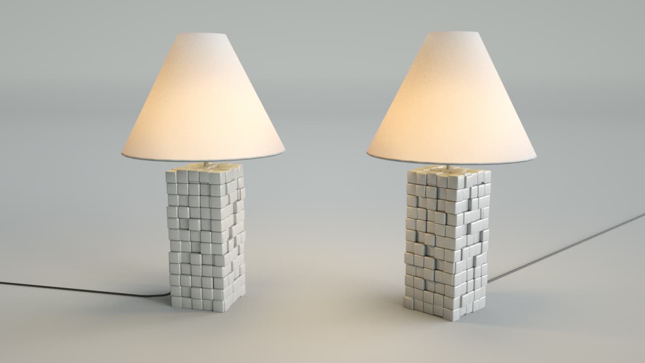 Cubed Lamp Design